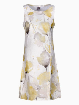 Dolcezza Linen Dress "Floral Abstract" (22726)