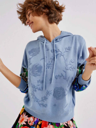 Desigual Embroidered Hoodie "Delfos"