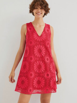 Desigual V-Neck Lace Dress "Hamburgo" (2 colours)