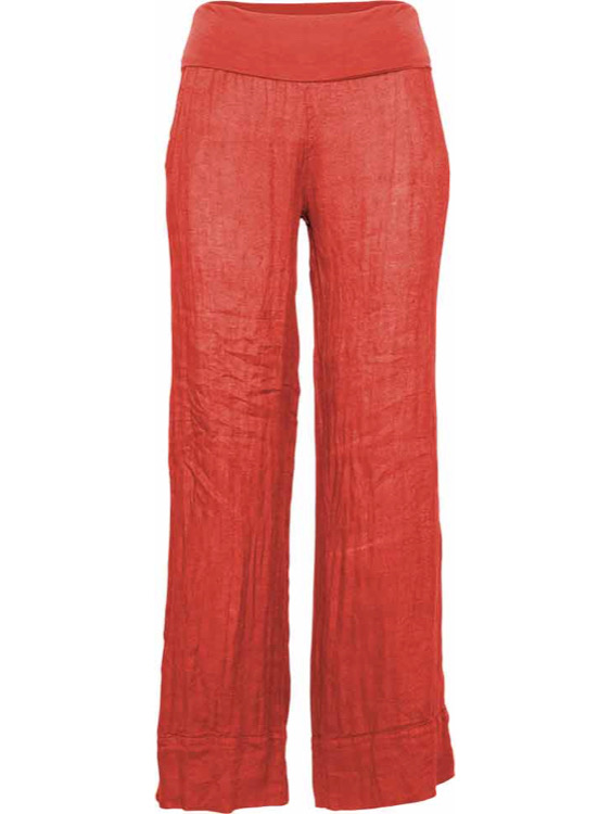 Nana USA Pants Medium M Linen Blend Coral Pink 5 Pockets Lightweight New