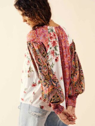 フリーピープル Free People Gemini Blouse レディース シャツ トップス Sand Combo Free People Gemini Blouse in Vintage Combo | REVOLVE