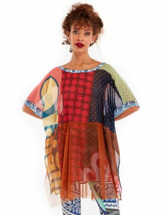 IPNG Blouse T Long "Ocean Washed Tiles" (One Size)