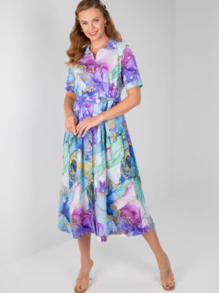 Dolcezza Midi Dress "Moody Mermaid Bubble" (22695)