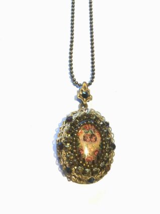 Michal Negrin Victorian Necklace Locker 9823