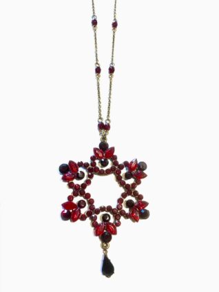 Michal Negrin Red Flower Necklace 8948