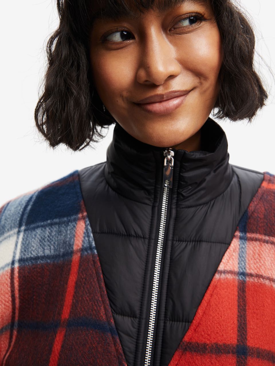 Desigual - Poncho Milan Pour Femme, Style Bohème, Laine Et Motif Coloré