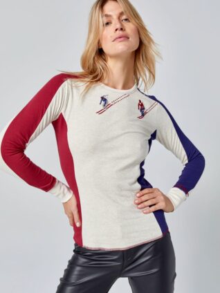 Alp N Rock "Retro Ski Crew Shirt" (Off-White)