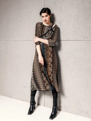 IVKO Asymmetric Dress Ornament Pattern 222741