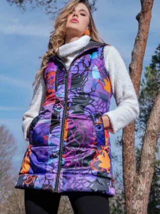 Simply Art by DOLCEZZA Puffer Vest Purple