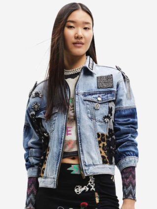 Desigual Patchwork Denim Jacket "Nueva York"