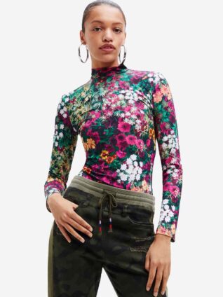 レビュー高評価商品 DESIGUAL mini-flower Print Body Suit Floral トップス