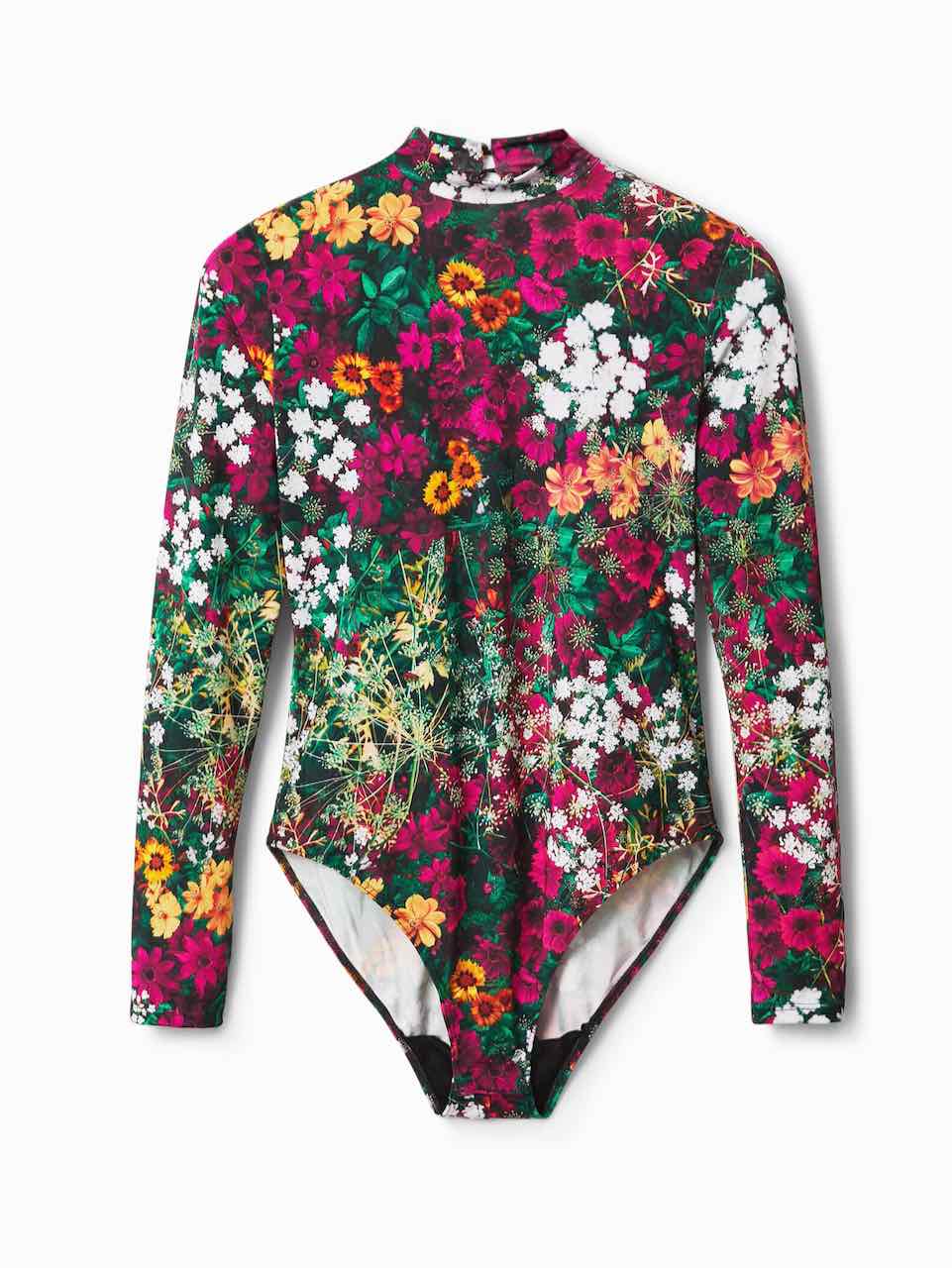 DESIGUAL mini-flower Print Body Suit Floral