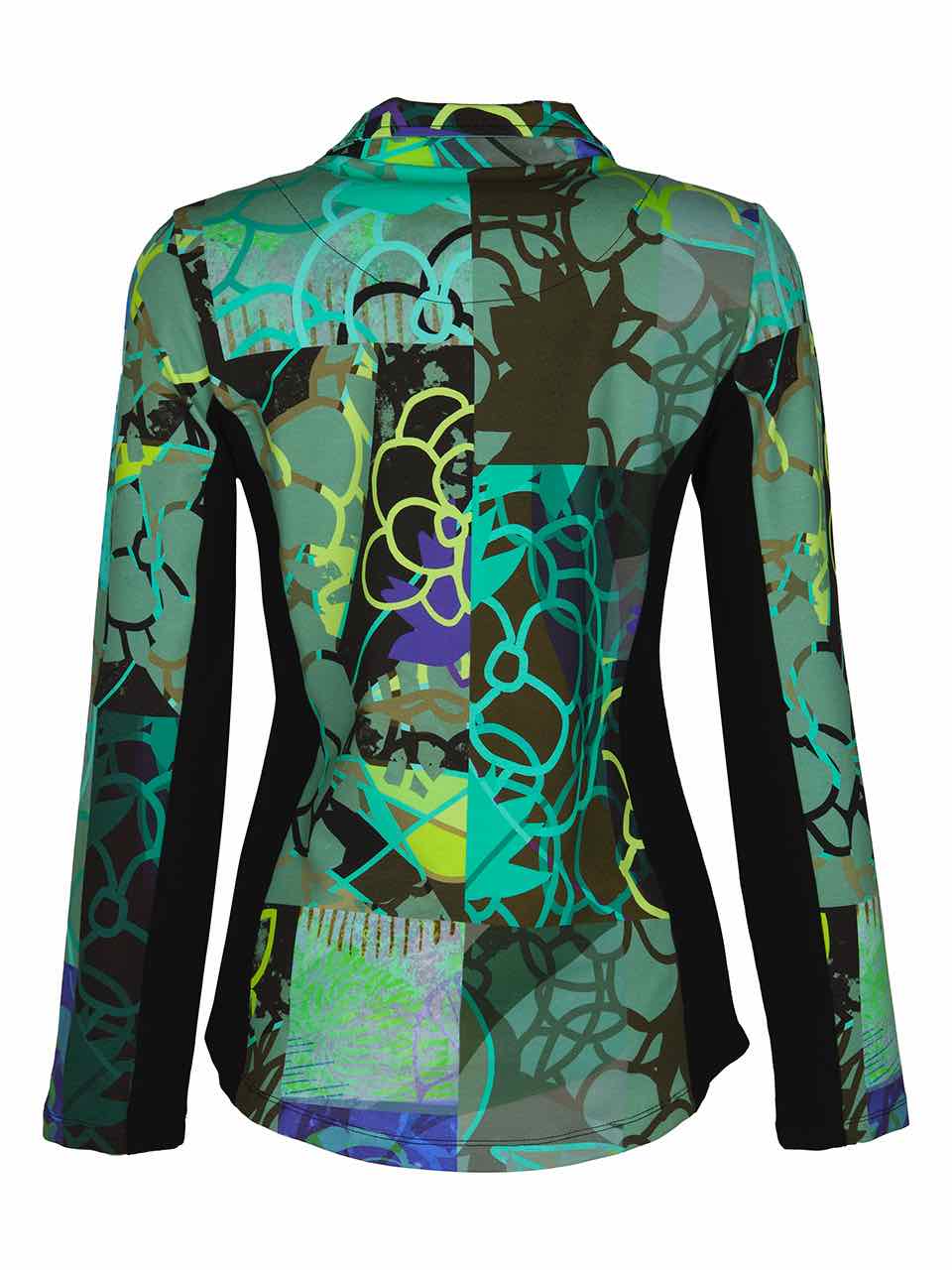 Simply Art by DOLCEZZA Jacket Cardigan Digital Geometry Green