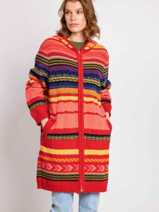 IVKO Wool Stripped Jacket with Hoodie 222713