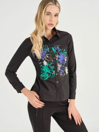 Dolcezza Shirt "Digital Geometry Green" (72614)