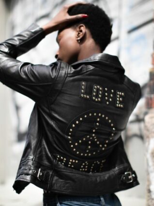 Mauritius Leather Jacket "Traysie" (Black)