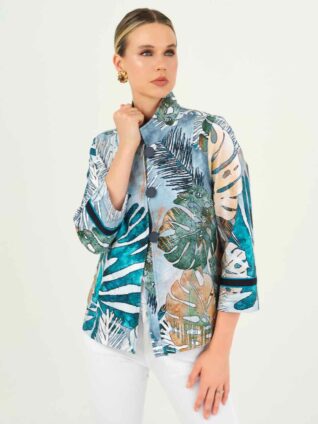 Dolcezza Blazer Jacket "Tropical Blue" (23650)