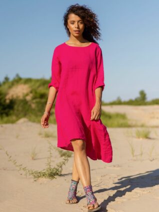 M Made in Italy Linen Dress 19/3586S (3 colours)