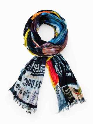 Desigual Crinkled Foulard "Collage Rectangle"
