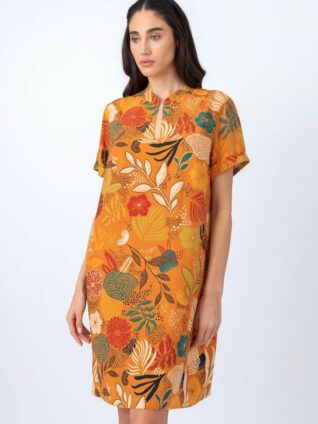 IVKO Viscose Dress Sea Plants Motif 231740