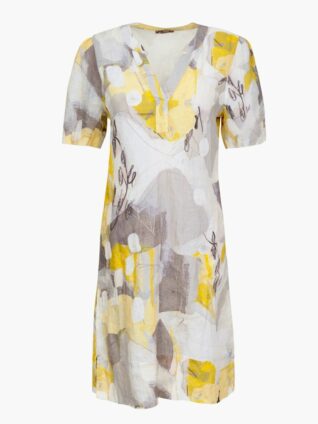 Dolcezza Linen Dress "Citron Mist I" (23744)