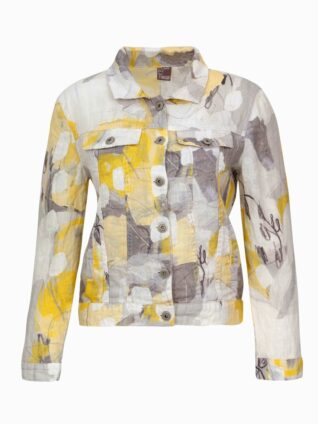 Dolcezza Linen Jacket "Citron Mist I" (23746)