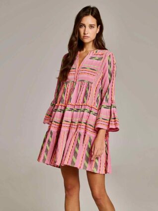 [MONOHA] / ☆ 24FW Slim layered dress / 3 colors Sleeveless Lace Trim Detail Asymmetric Mini Dress In Multi
