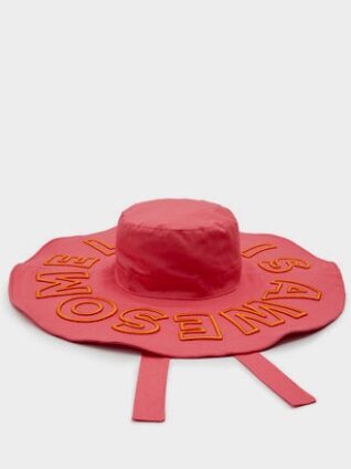 Desigual Wide Brim Summer Hat "Lettering Bucket"
