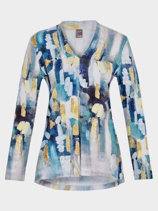 Dolcezza V-Neck Top "Abstract" (73621)