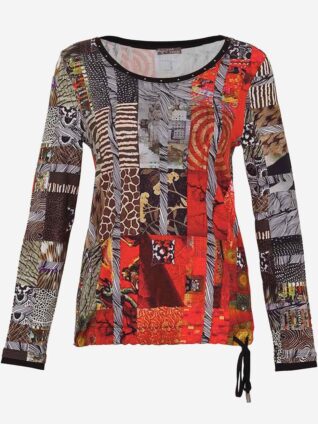 Dolcezza Top "Red Black Quilt" (73653)