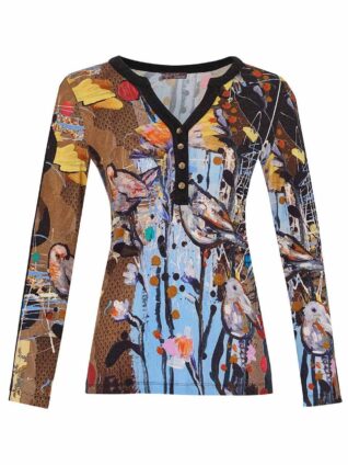 Dolcezza V-Neck Top "Stripar" (73711)