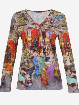 Dolcezza V-Neck Top "Dance Party" (73733)