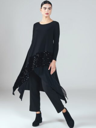 Igor Dobranic Black Sequins Tunic "Madagascar"