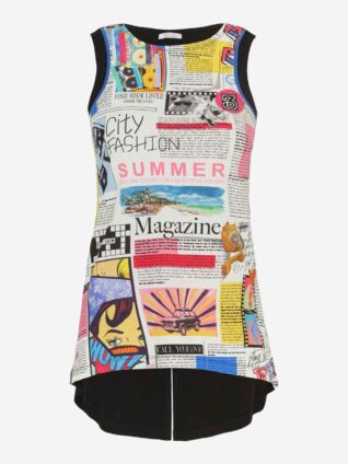 Dolcezza Tunic "Newspaper Print" (24150)