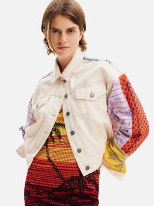 Desigual Patchwork Embroidered Denim Jacket "Julie"