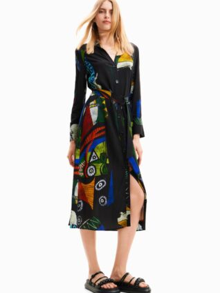 Desigual by C. Lacroix Midi Shirt Dress "Dream-Lacroix"