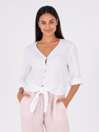 M Made in Italy Linen Shirt 21/11027(2 colours)