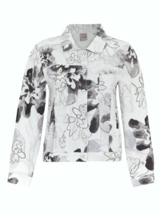 Dolcezza Linen Jacket "Blue Gossamer Garden" (24776)