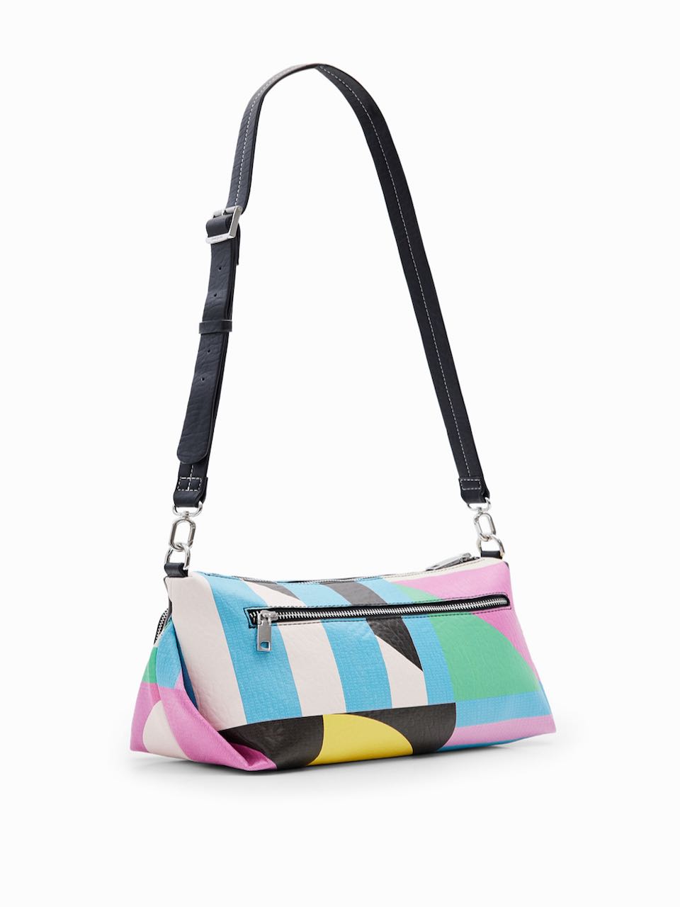 DESIGUAL Midsize Geometric Crossbody Bag Leather Effect