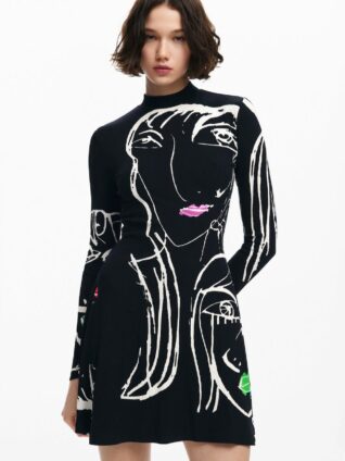 Desigual Arty Faces Dress "Oregon" (24WWVK69)