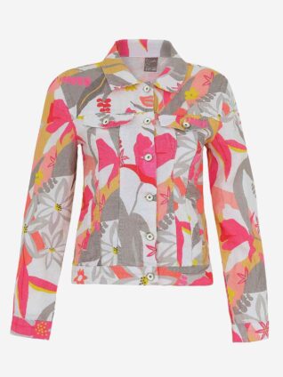 Dolcezza Linen Jacket "A Smell of Gardenia" (25705)