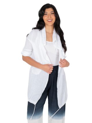 M Made in Italy Linen Long Cardigan 17/9679 (Many Colours)