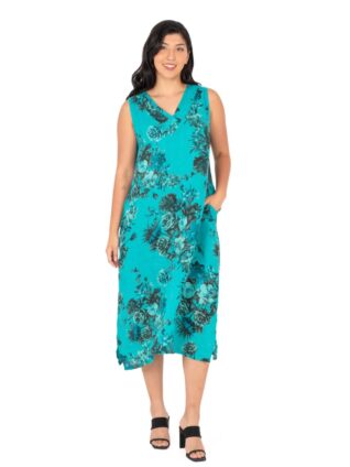 M Made in Italy Linen Dress 19/7917W (2 colours)