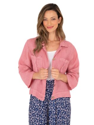 M Made in Italy Linen Jacket 26/8130W (2 colours)