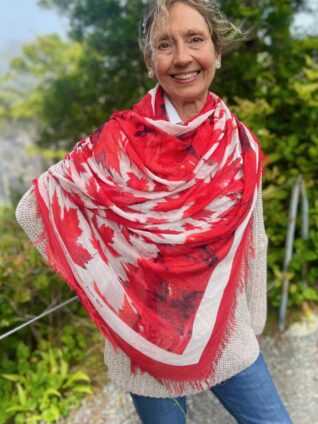 Love's Pure Light Silk Shawl "BLESSING CANADA" (D-541)