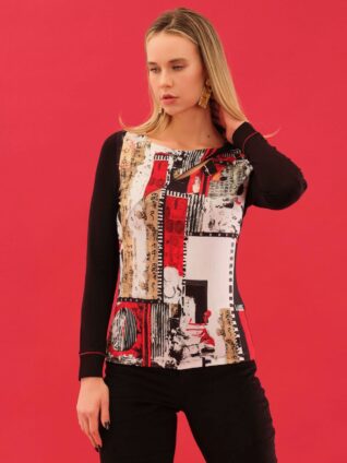 Dolcezza Top with Cutout "Bookworm" (75641)