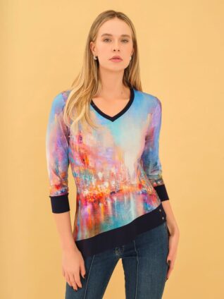 Dolcezza Asymmetric Top "The Blue City" (75712)