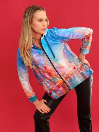 Dolcezza Zip Jacket Hoodie "The Blue City" (75716)