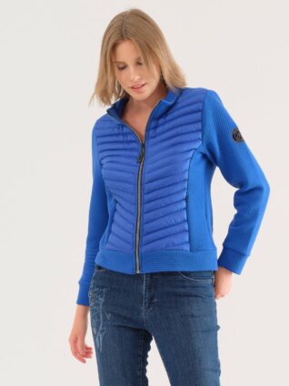 Dolcezza Quilt Knit Zip Jacket "Graphic Lines" (75196)