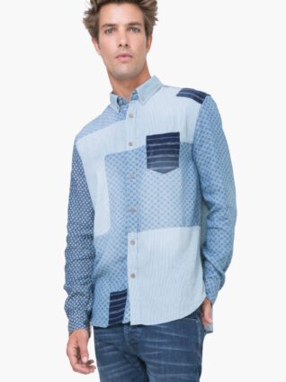 Desigual Men Denim Shirt "Contry Patch"